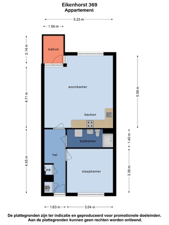 Plattegrond - Eikenhorst 369, 2402 RX Alphen aan den Rijn - Plattegrond 369.jpg